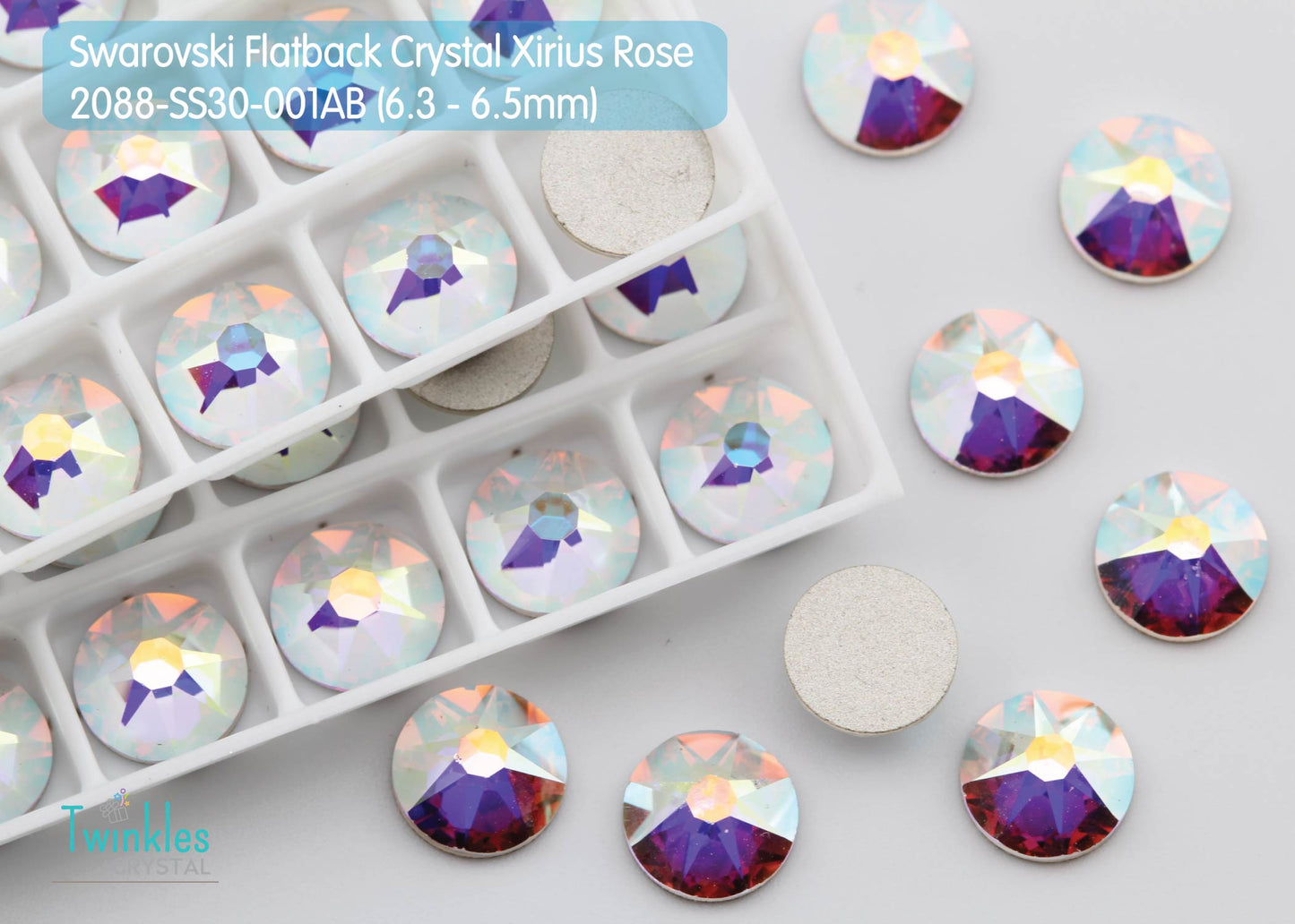 All Size - Swarovski Flatback Crystal No Hotfix Round Shape - Factory Pack #2000/2058/2088