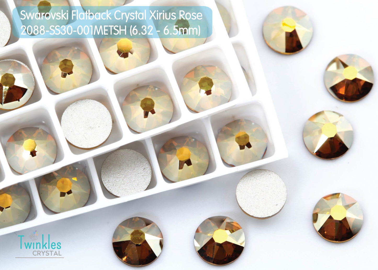 Swarovski Flatback Crystal No Hotfix 001Metsh (Metallic Sunshine)