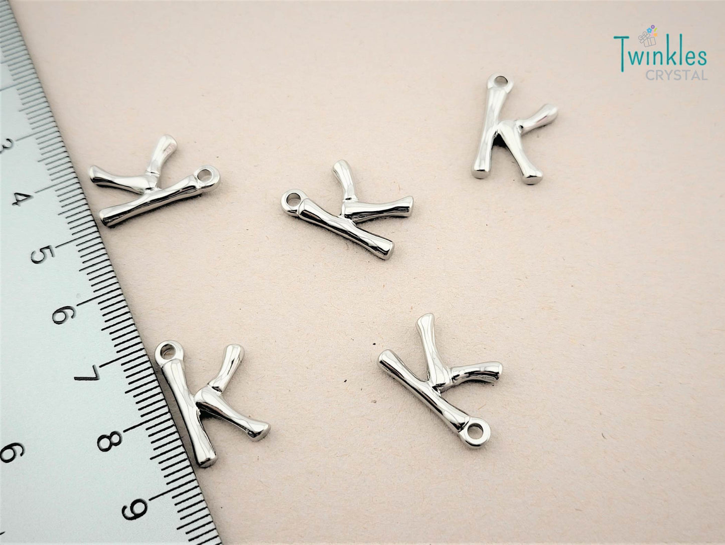 20mm Letter Polished Stainless Steel Pendant Initial Pendant