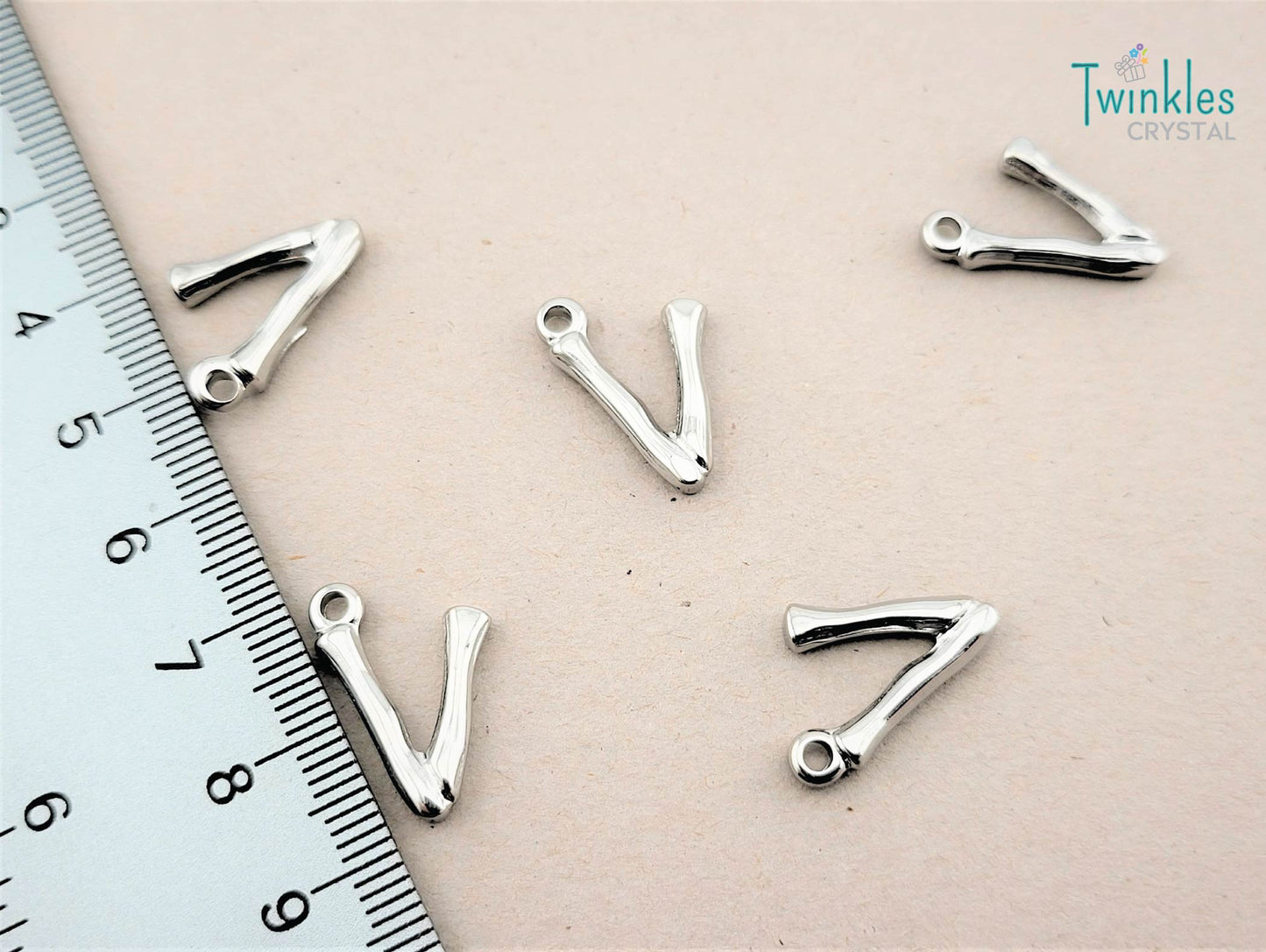 20mm Letter Polished Stainless Steel Pendant Initial Pendant