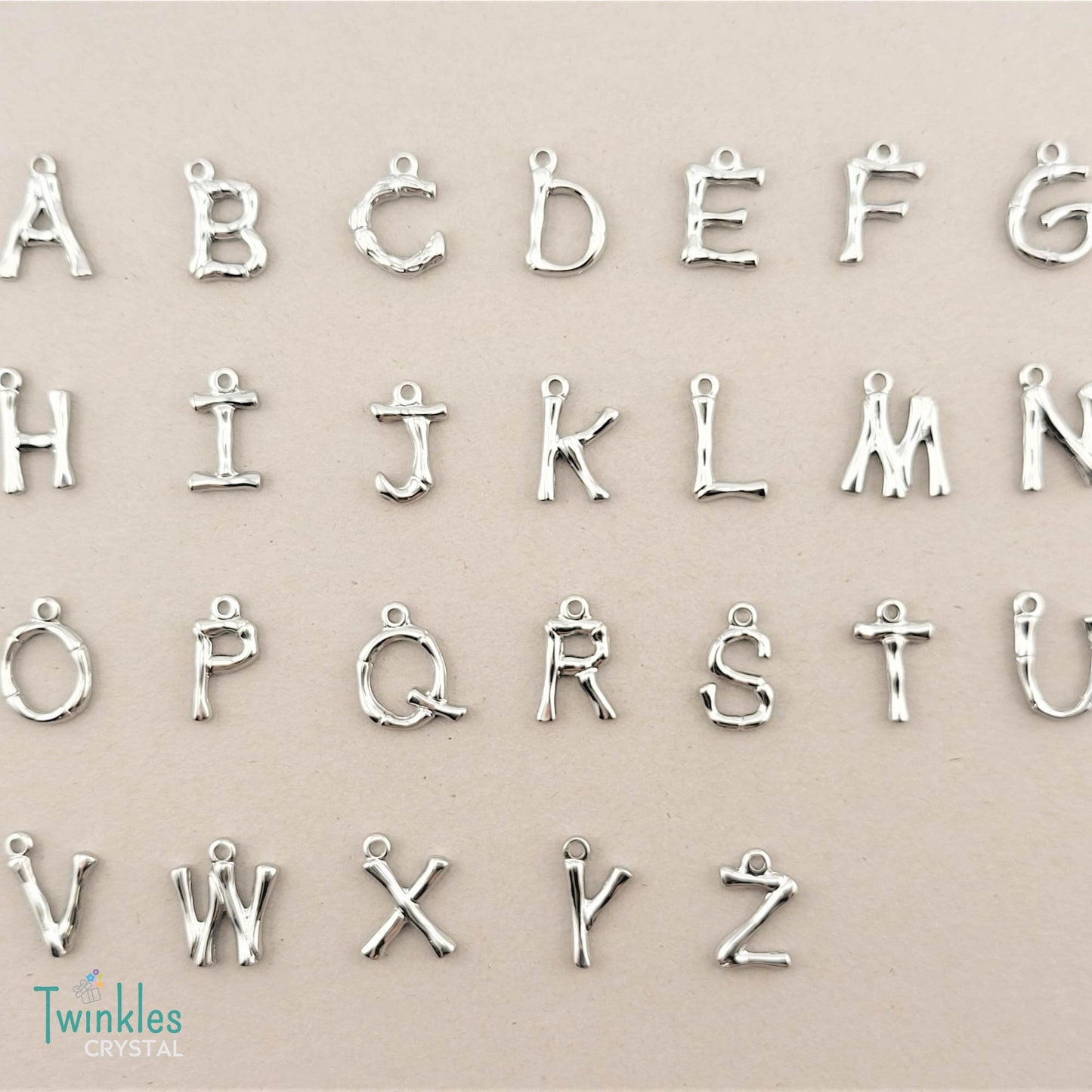 20mm Letter Polished Stainless Steel Pendant Initial Pendant