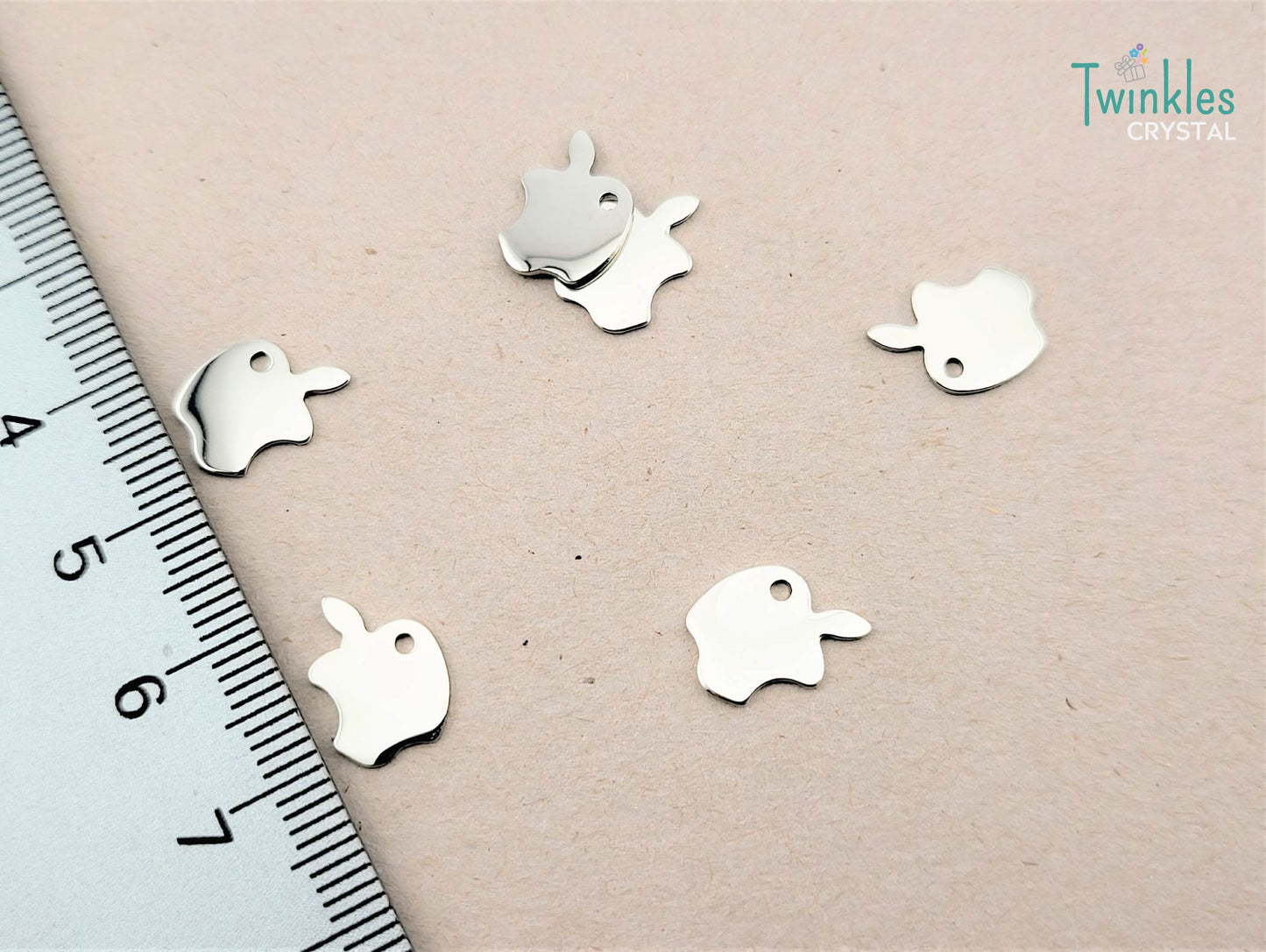 5pcs Polished Stainless Steel Pendant Heart Star Anchor Apple Butterfly Charm