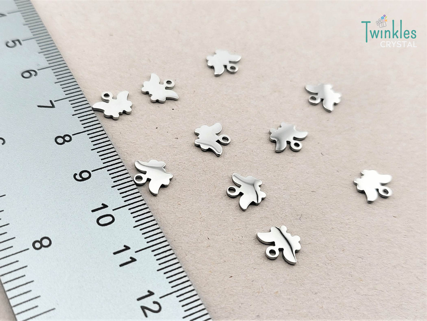 5pcs Polished Stainless Steel Pendant Heart Star Anchor Apple Butterfly Charm