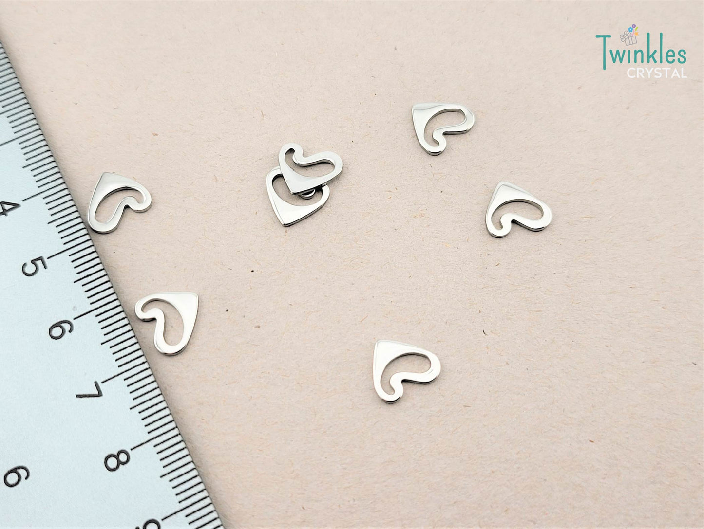 5pcs Polished Stainless Steel Pendant Heart Star Anchor Apple Butterfly Charm