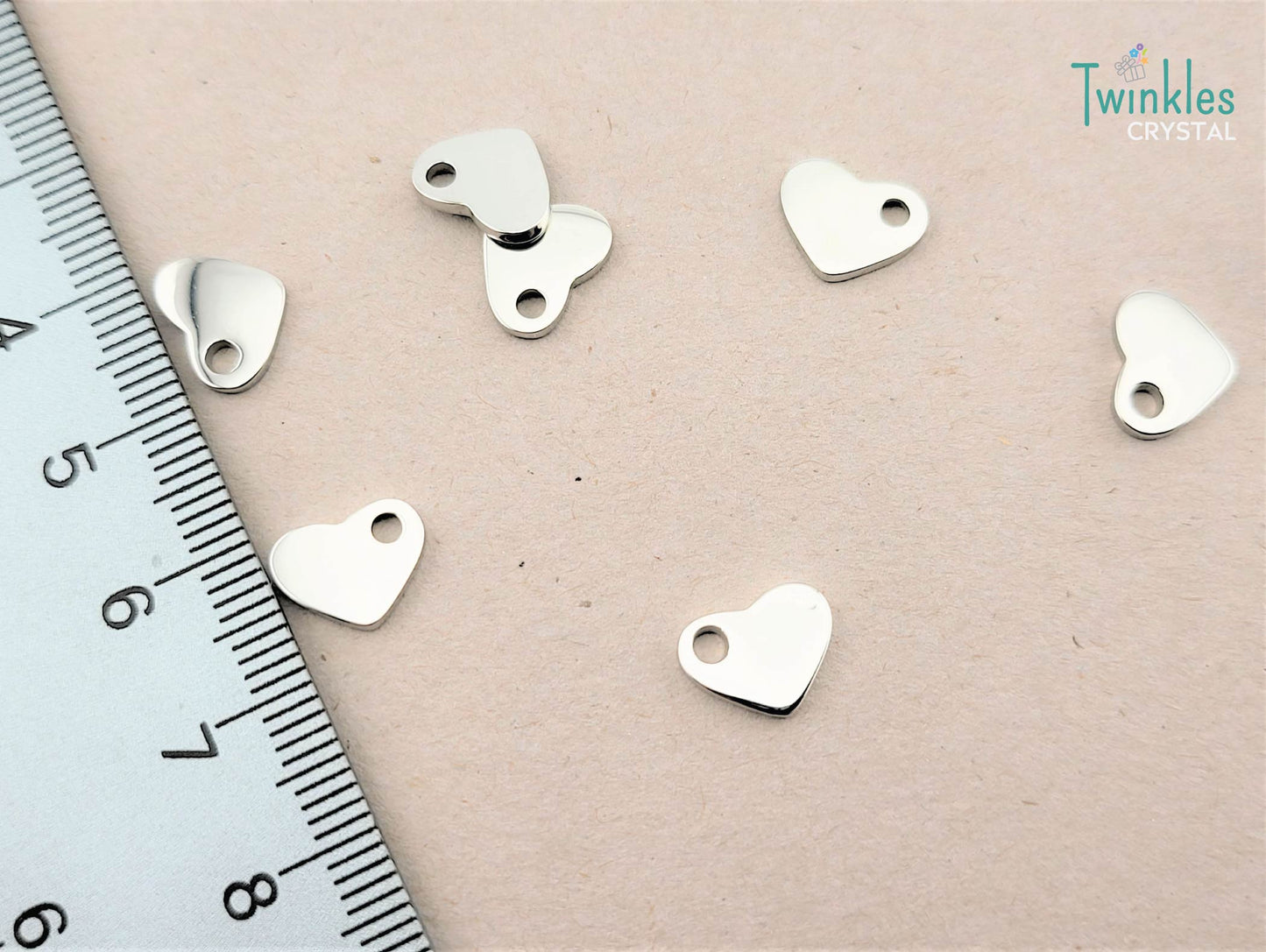 5pcs Polished Stainless Steel Pendant Heart Star Anchor Apple Butterfly Charm