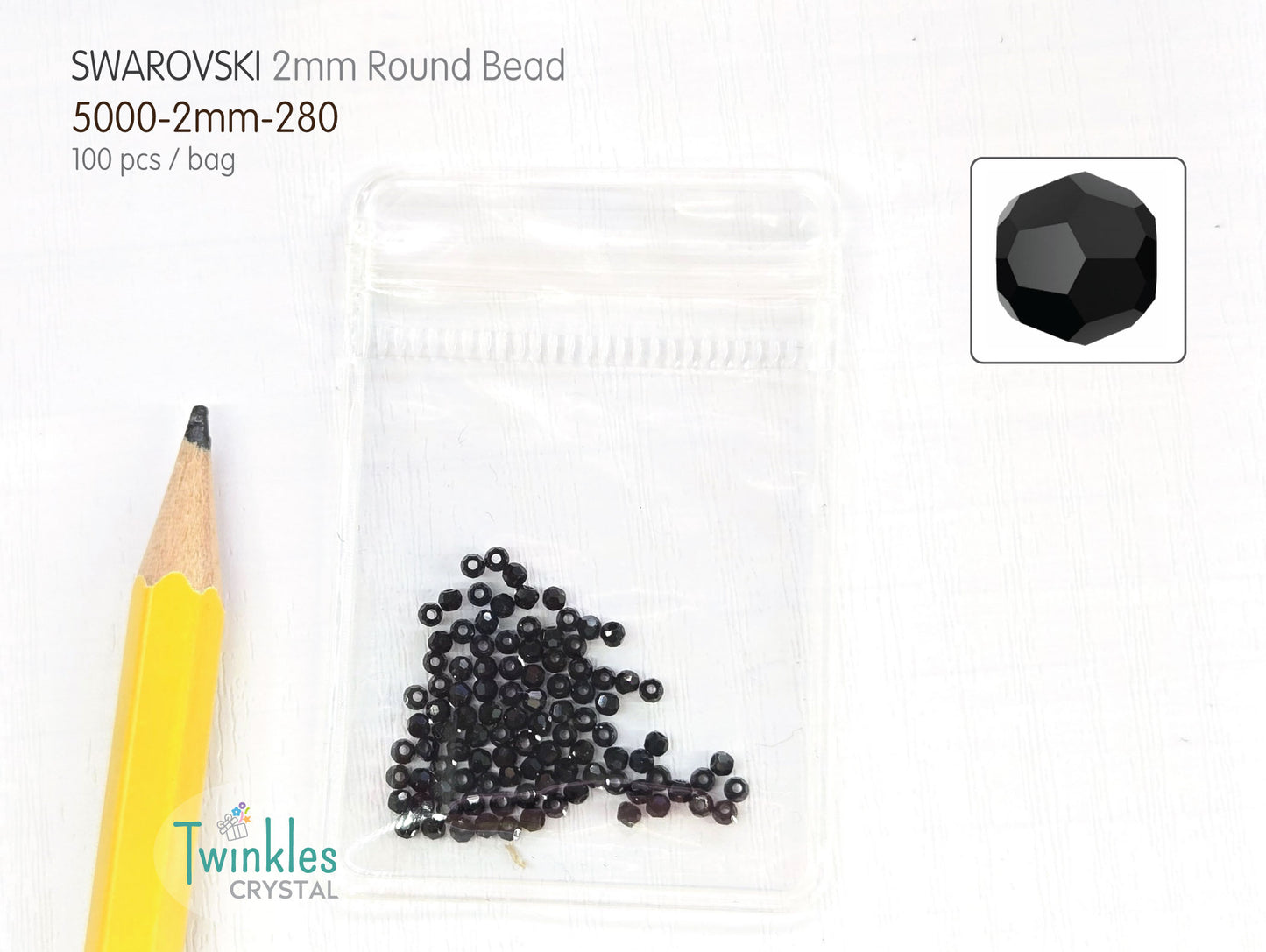 Swarovski Crystal Round Beads #5000-2mm Pick Color