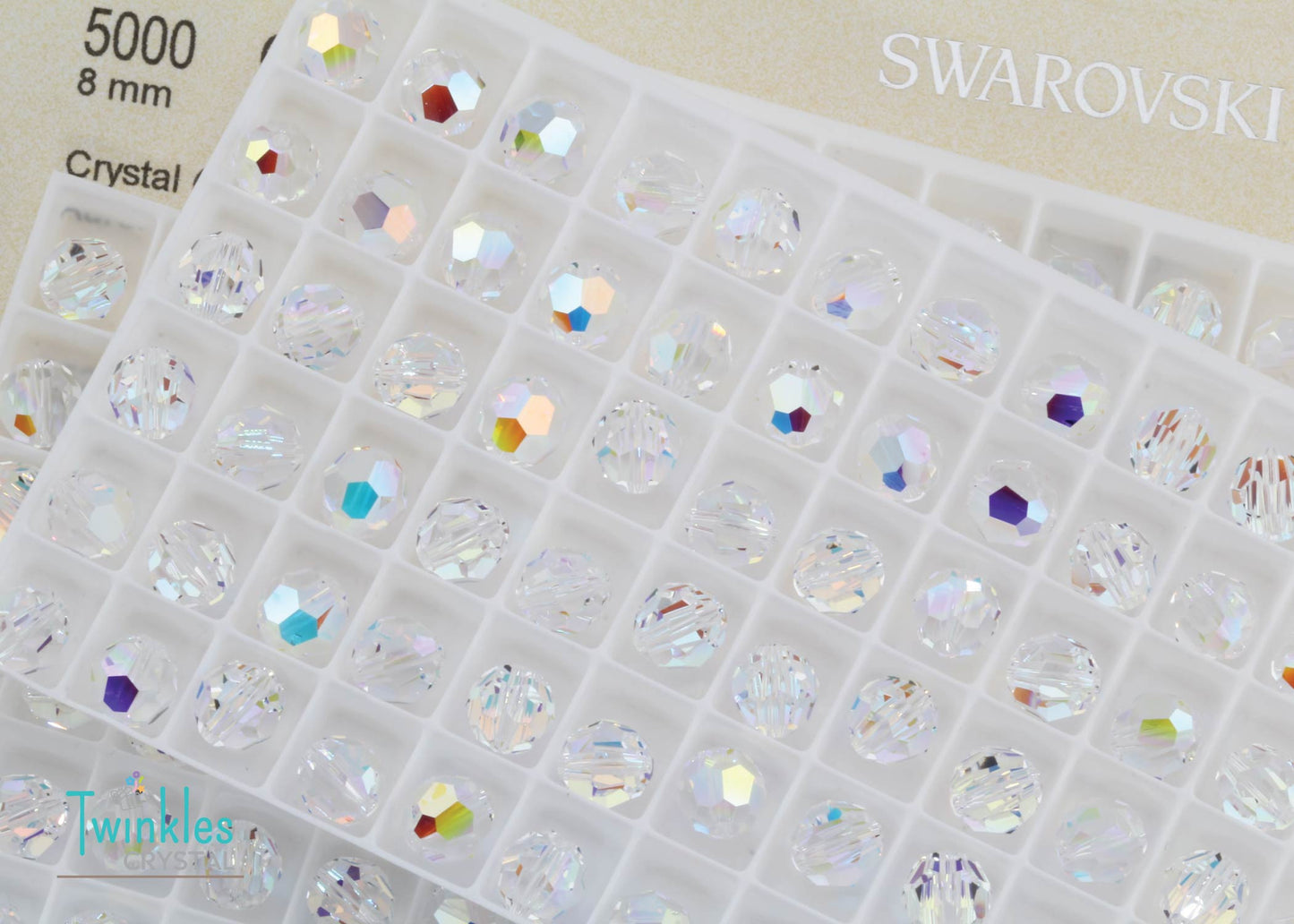 #5000-Crystal AB Swarovski Crystal Round Bead All Sizes