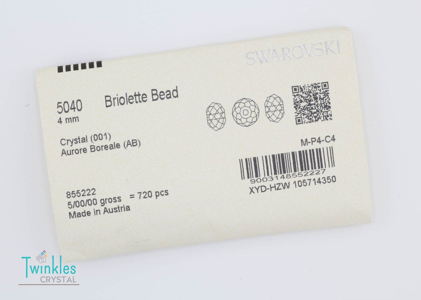 Free Shipping #5040 - Swarovski Crystal Beads Briolette Bead Rondelle Beads - Crystal AB