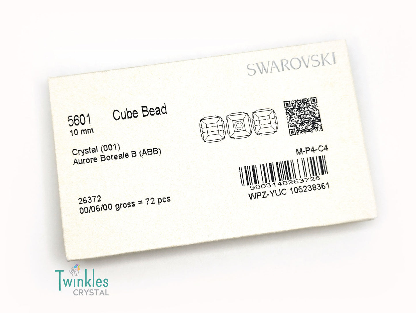 5601-4mm 6mm 8mm 10mm Swarovski Beads Cube Bead - Crystal AB