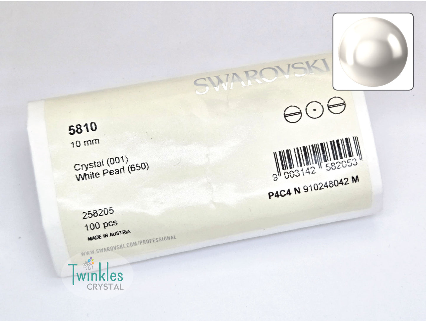 #650 - Swarovski Crystal Pearl - White