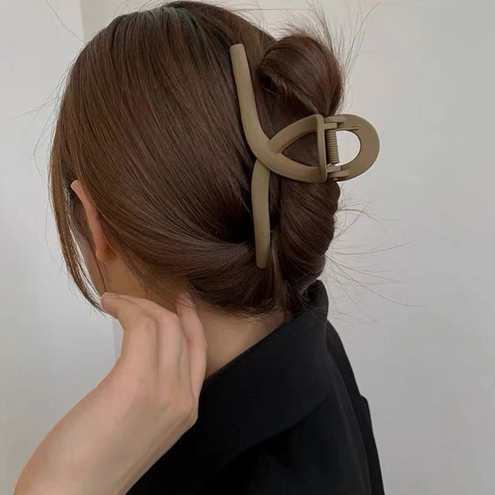 Popular 11.5cm Plastic Hair Claw Clip Matte Color