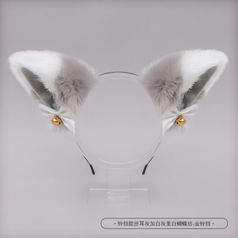 Woolen Funny Cat Ears Hairband - Animal Hairband