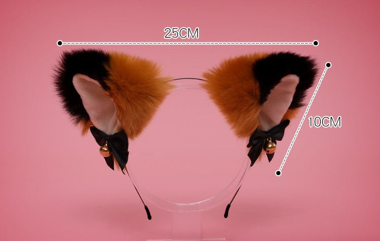 Woolen Funny Cat Ears Hairband - Animal Hairband