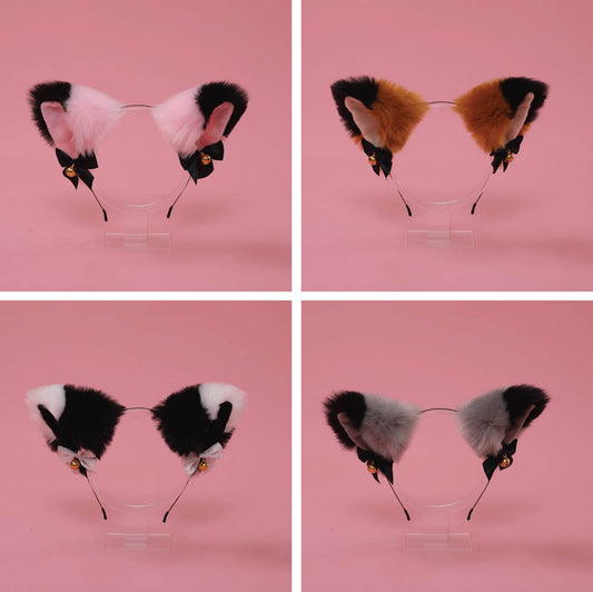 Woolen Funny Cat Ears Hairband - Animal Hairband