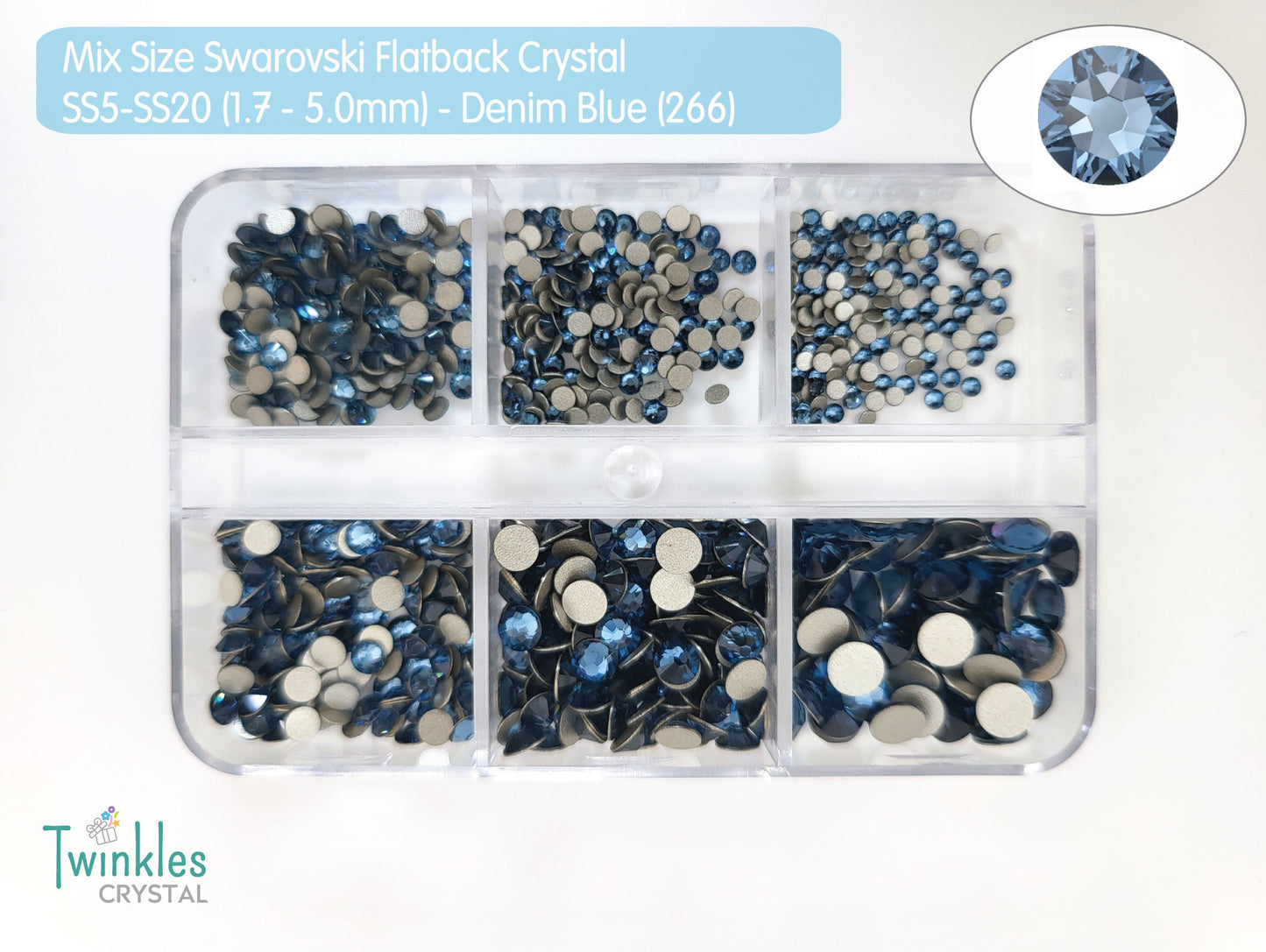 Mix Size 792pcs - Swarovski Flatback Crystal
