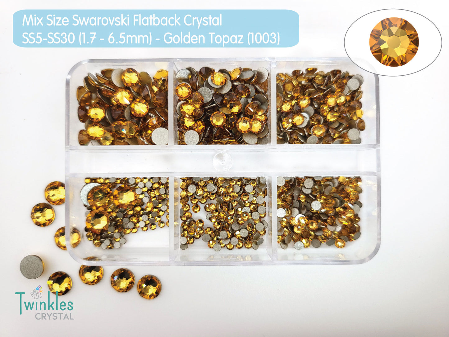 Mix Size 804pcs - Swarovski Flatback no Hotfix Crystal Picking Color