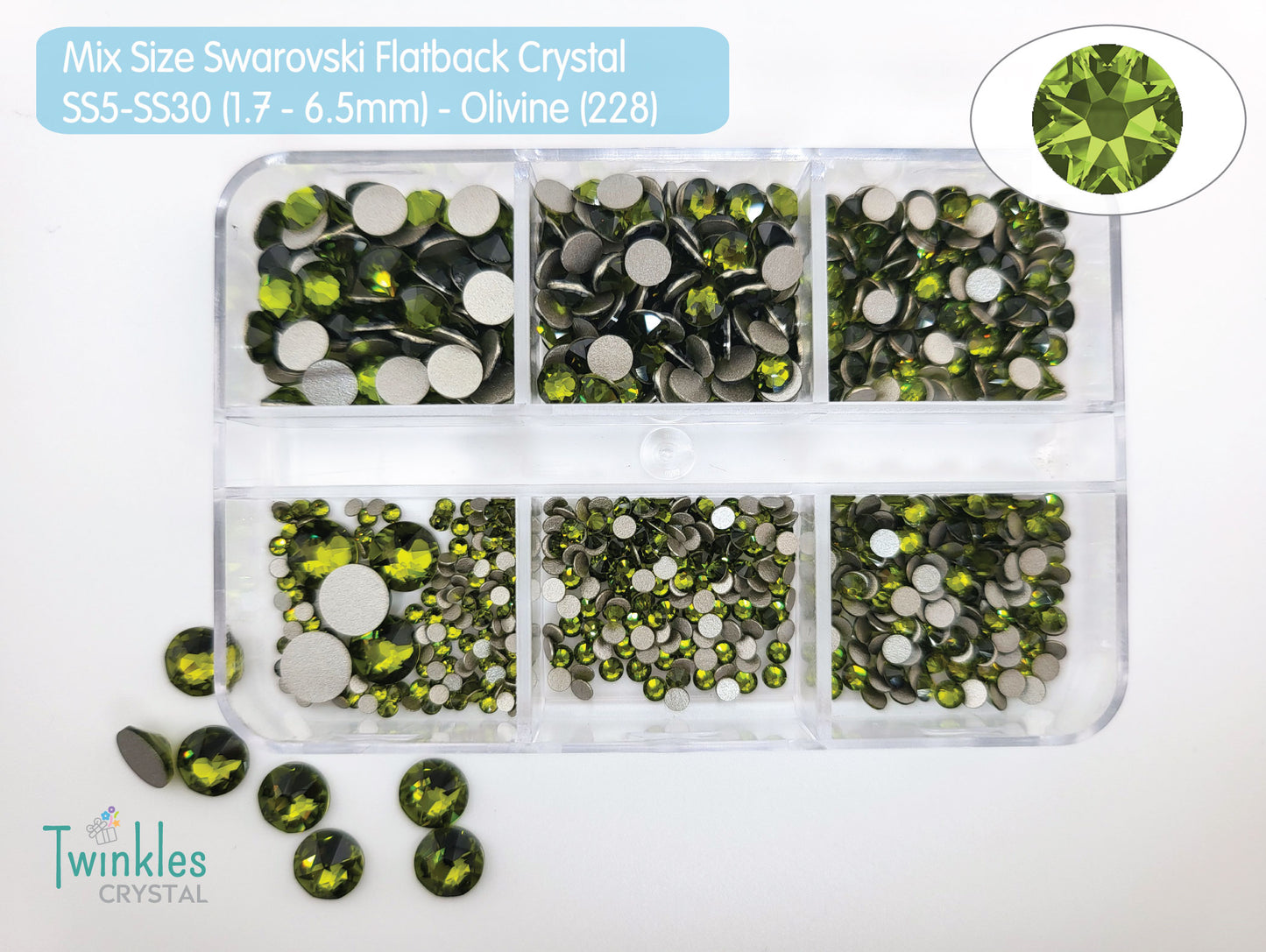 Mix Size 804pcs - Swarovski Flatback no Hotfix Crystal Picking Color