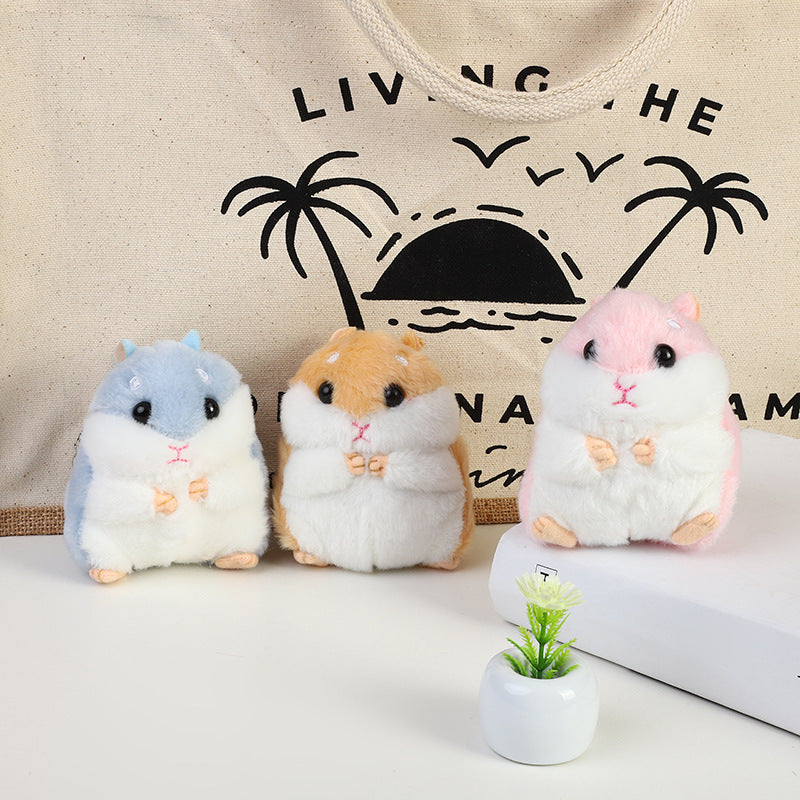 Cute Hamster Plush Keychain – Mini Stuffed Toy Bag Charm & Gift