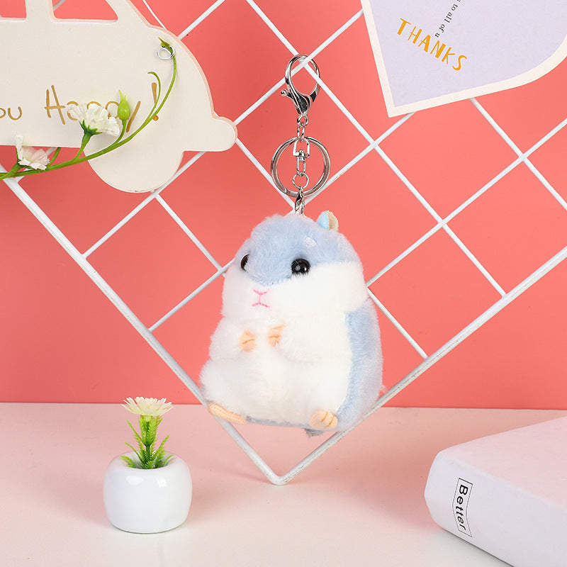 Cute Hamster Plush Keychain – Mini Stuffed Toy Bag Charm & Gift