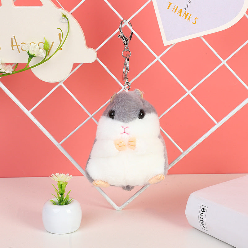 Cute Hamster Plush Keychain – Mini Stuffed Toy Bag Charm & Gift