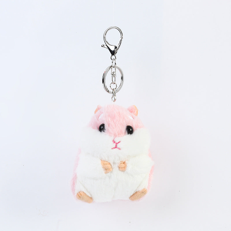 Cute Hamster Plush Keychain – Mini Stuffed Toy Bag Charm & Gift