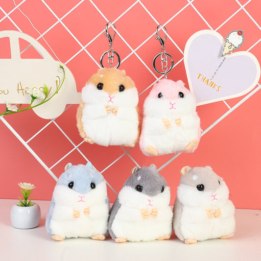Cute Hamster Plush Keychain – Mini Stuffed Toy Bag Charm & Gift