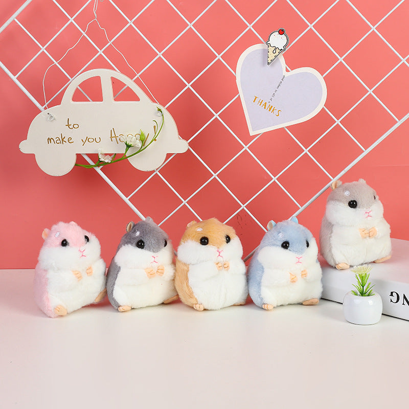 Cute Hamster Plush Keychain – Mini Stuffed Toy Bag Charm & Gift