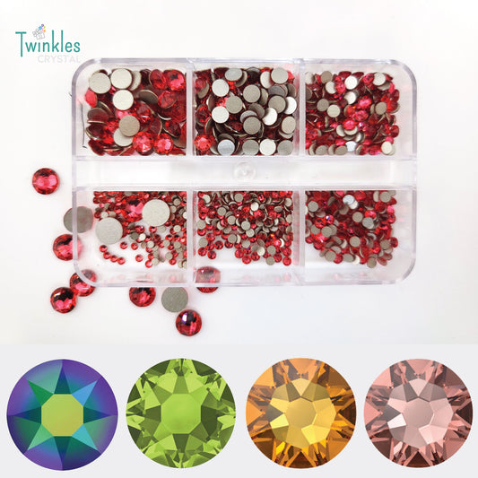 Mix Size 804pcs - Swarovski Flatback no Hotfix Crystal Picking Color