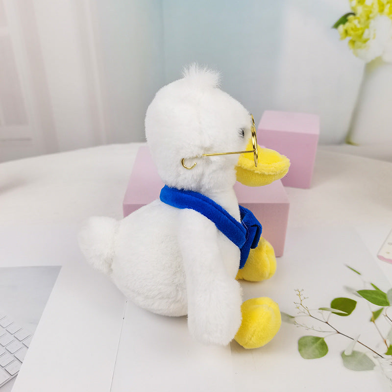 Plush Gentleman Duck Keychain – Stuffed Animal Bag Charm Backpack Pendant