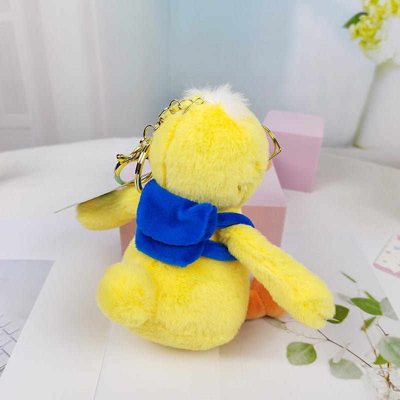 Plush Gentleman Duck Keychain – Stuffed Animal Bag Charm Backpack Pendant