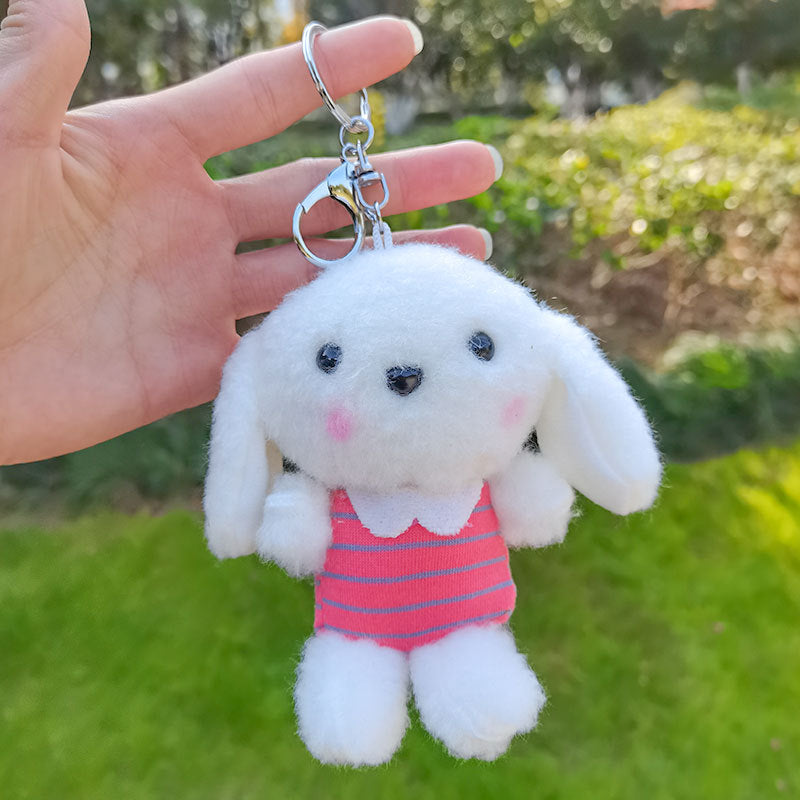 Free Shipping Cute Puppy - Rabbit Plush Keychain Pendant Doll Student Gift Backpack Keychain
