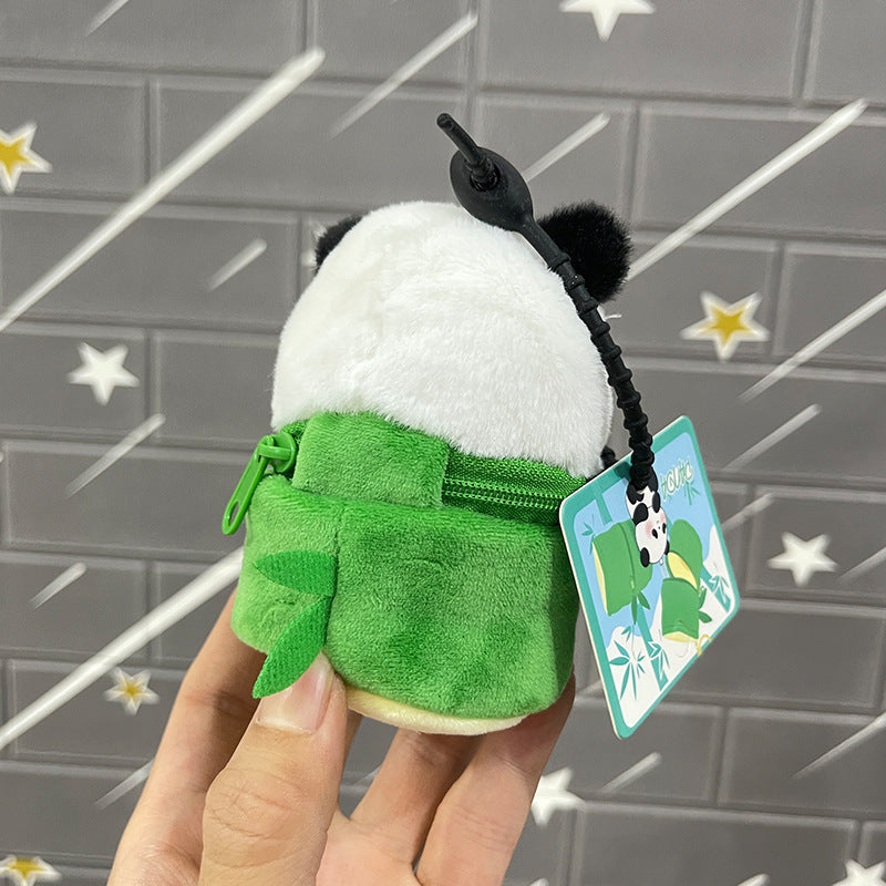 Panda Plush Coin Purse – Mini Storage Bag Keychain Stuffed Animal Backpack Charm