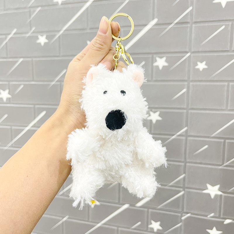 Viral West Highland White Terrier Plush Keychain – Mini Stuffed Dog Toy