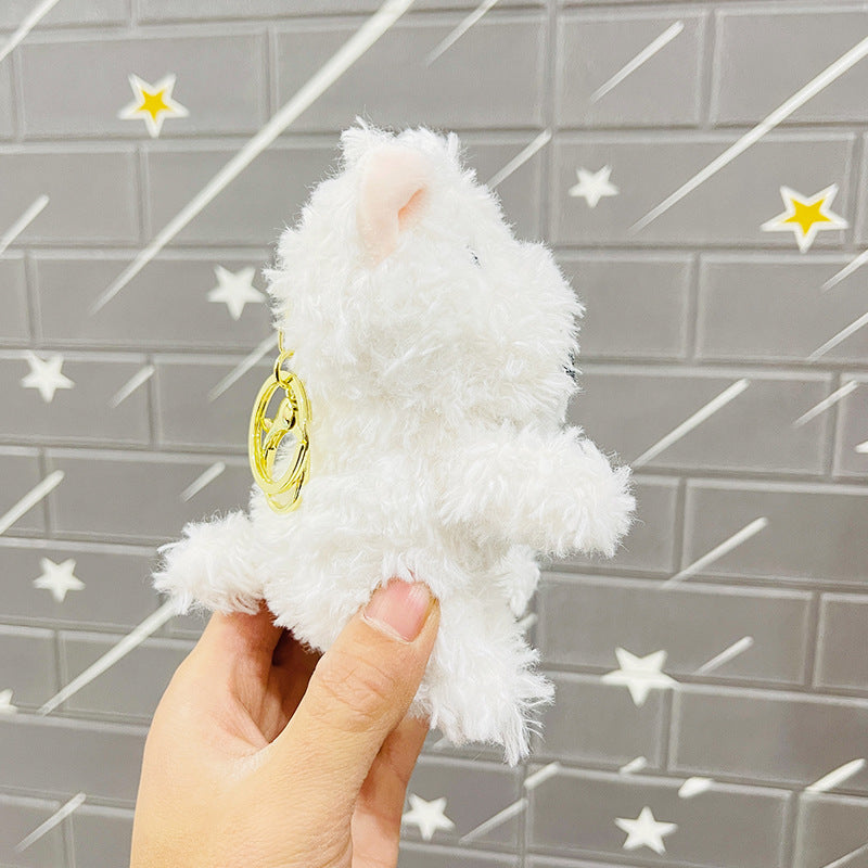Viral West Highland White Terrier Plush Keychain – Mini Stuffed Dog Toy