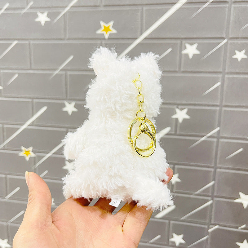 Viral West Highland White Terrier Plush Keychain – Mini Stuffed Dog Toy