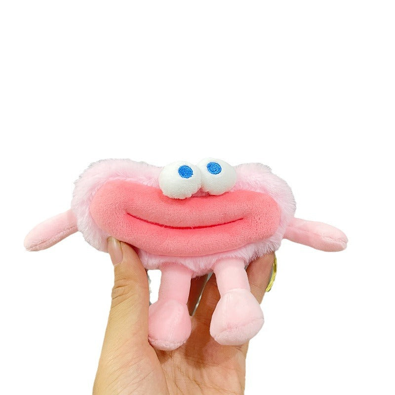 Funny Sausage - Mouth Monster Plush Keychain – Cute Ugly-Cute Stuffed Toy