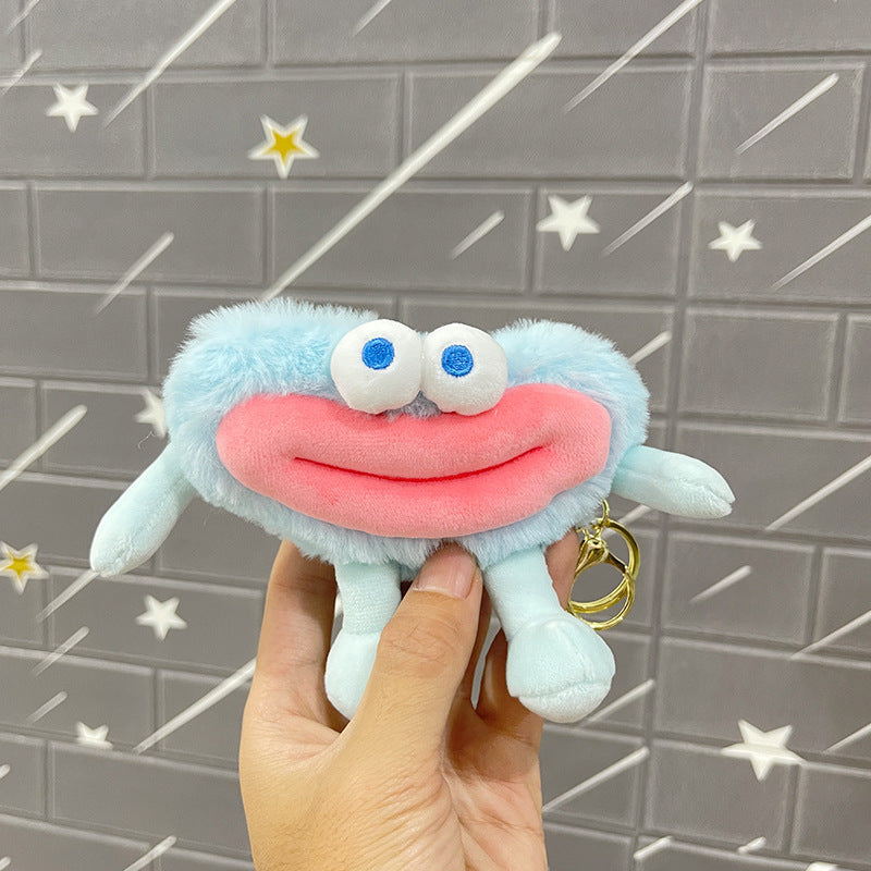 Funny Sausage - Mouth Monster Plush Keychain – Cute Ugly-Cute Stuffed Toy
