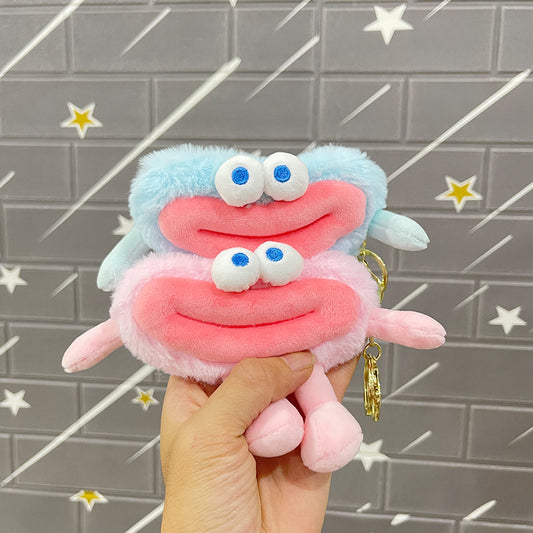Funny Sausage - Mouth Monster Plush Keychain – Cute Ugly-Cute Stuffed Toy