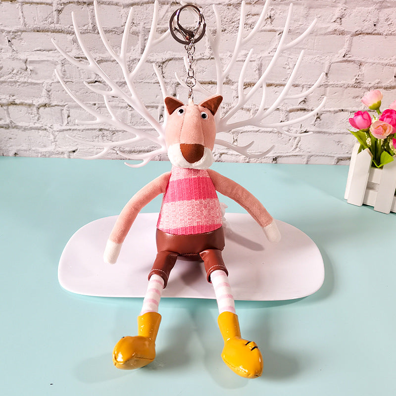 Free Shipping Long Legged Stuffed Animals Keychain Pendant Doll Schoolbag Student Gift