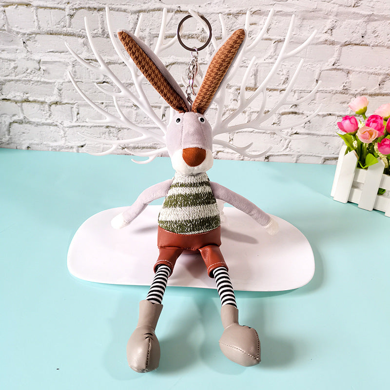 Free Shipping Long Legged Stuffed Animals Keychain Pendant Doll Schoolbag Student Gift
