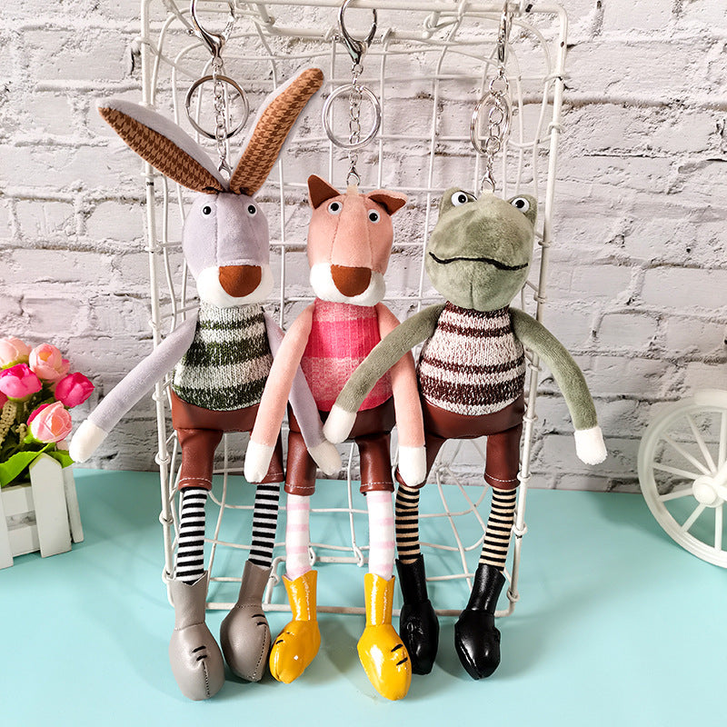 Free Shipping Long Legged Stuffed Animals Keychain Pendant Doll Schoolbag Student Gift