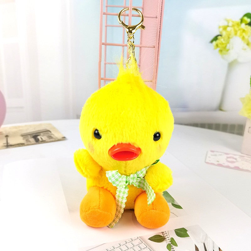 Cute Animal Plush Keychain – Mini Cartoon Bunny & Bear Stuffed Toy