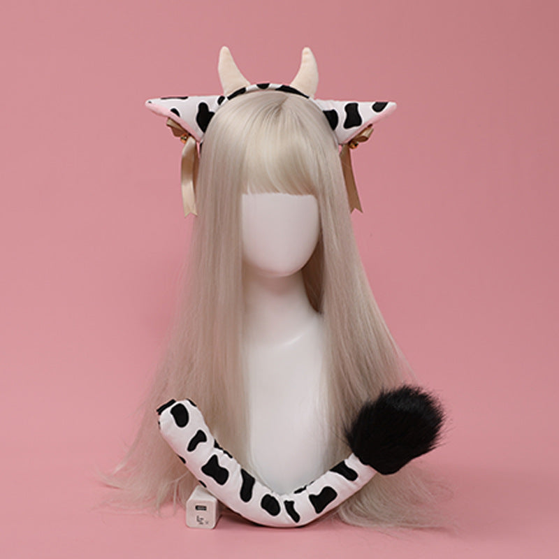 Festival Dairy Cow Headband and Tail Animal Headband