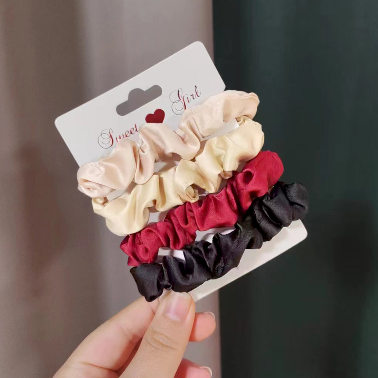 Silk - Satin Fabric Hair Scrunchies