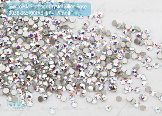 Free Shipping 1.7mm (36-144pcs) 001ABF - Swarovski Flatback Crystal AB Foil - 2058-SS5-001AB