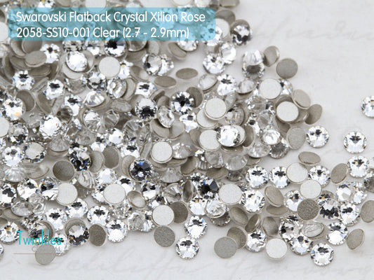 Free Shipping 2.2mm (36-144pcs) Clear - Swarovski Flatback Crystal Foil - 2058-SS7-001F