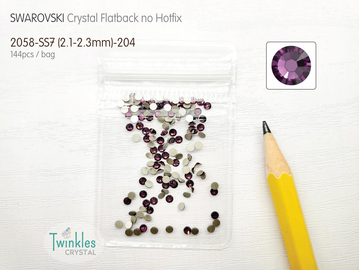 #2058-SS7 - Swarovski Flatback no Hotfix Crystal Picking Color - 144pcs