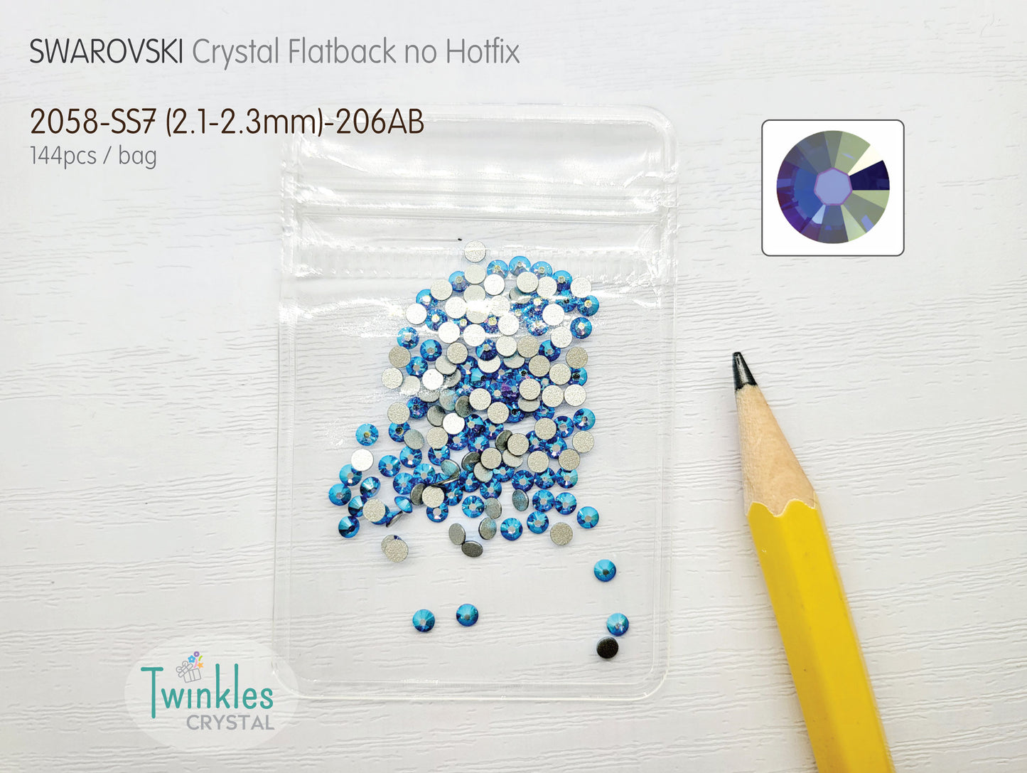 #2058-SS7 - Swarovski Flatback no Hotfix Crystal Picking Color - 144pcs