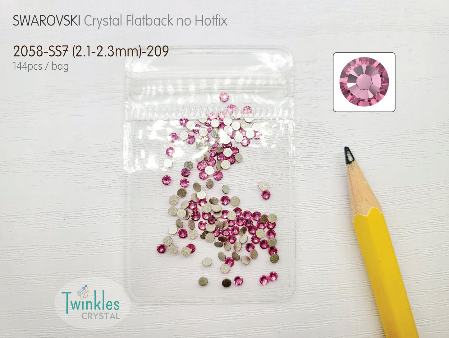 #2058-SS7 - Swarovski Flatback no Hotfix Crystal Picking Color - 144pcs