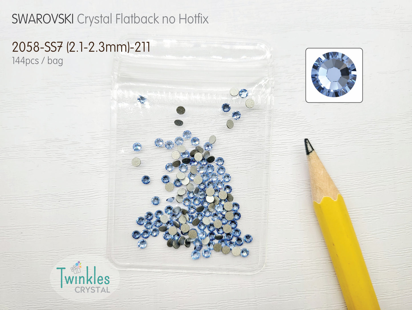 #2058-SS7 - Swarovski Flatback no Hotfix Crystal Picking Color - 144pcs